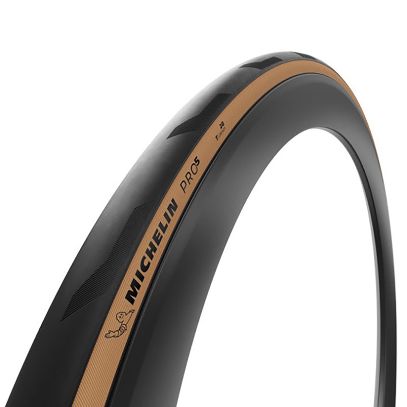 CUBIERTA MICHELIN PRO5 700x35C COMPETITION LINE TUBELESS READY PLEGABLE NEGRO/MARRON 35-622