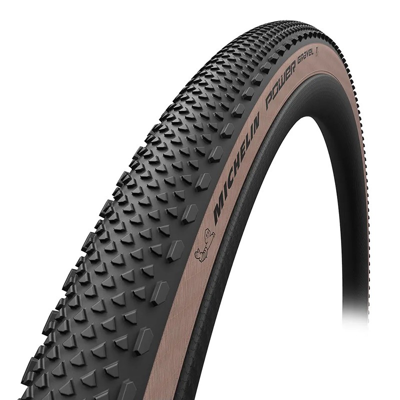 CUBIERTA MICHELIN POWER GRAVEL 700x57C COMPETITION LINE TUBELESS READY PLEGABLE NEGRO/MARRON 57-622